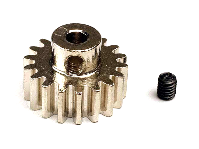 Gear, 18T pinion (32p) (mach. steel)/ set screw: 3948