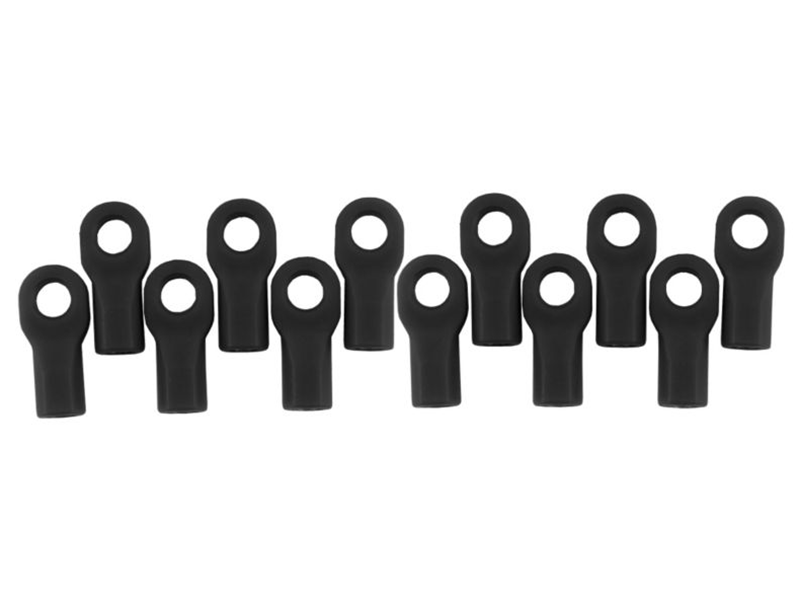 RPM Short Rod Ends (12), Black: TRA 1/10 (RPM80472)