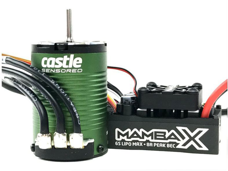 Mamba X SCT Pro, Sensored, 25.2V Waterproof ESC with 1410-3800Kv Motor Combo