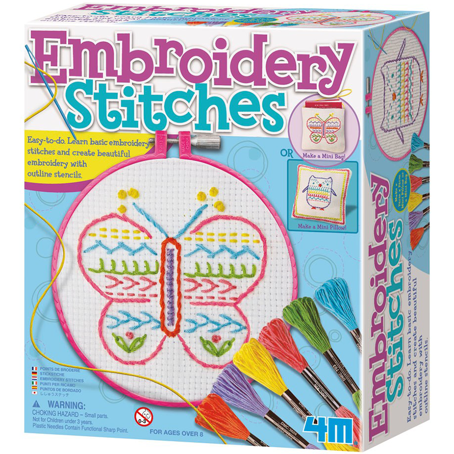4M Embroidery Stitches Kit-Art Kits for Kids-SRTEAM Toy