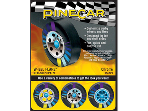 Pine Car Dry Transfer Wheel Flare Chrome
