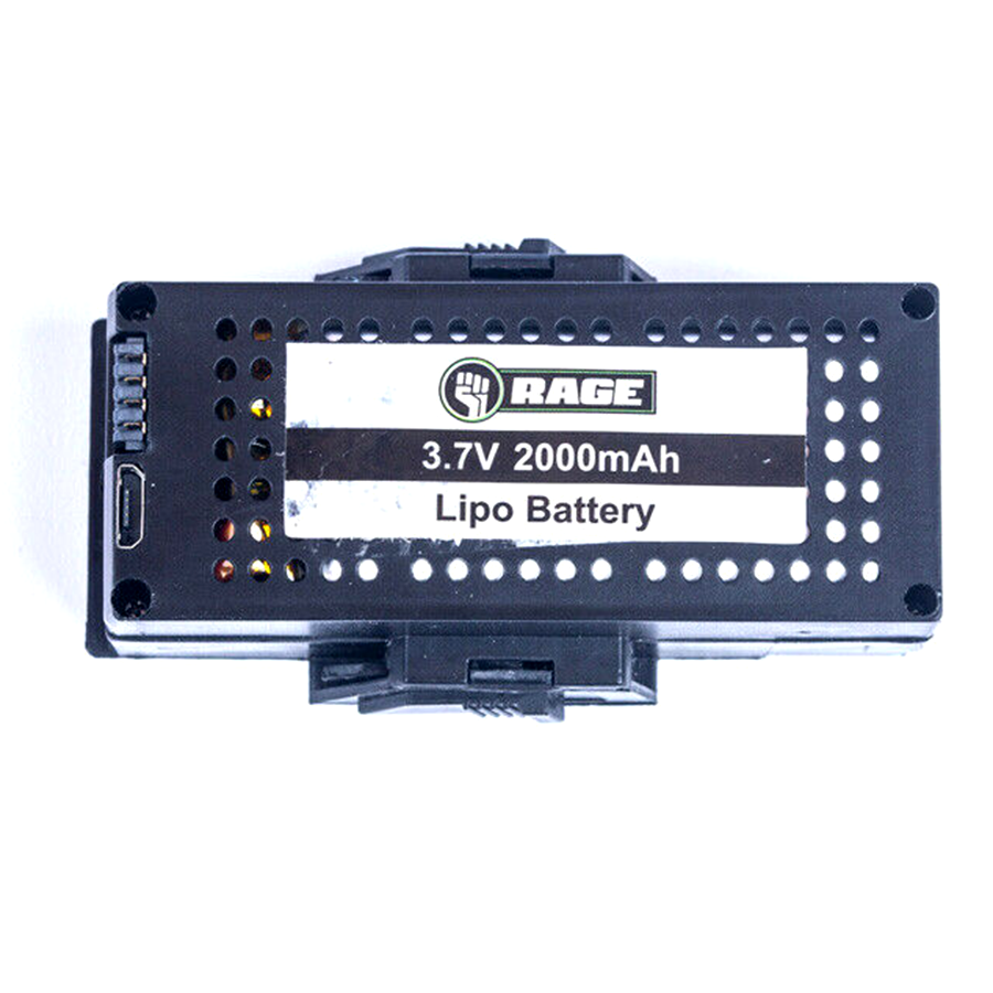 Rage 3.7V 1S 2000mAh LiPo Battery with Case, Stinger 2.0 (RGR4412)