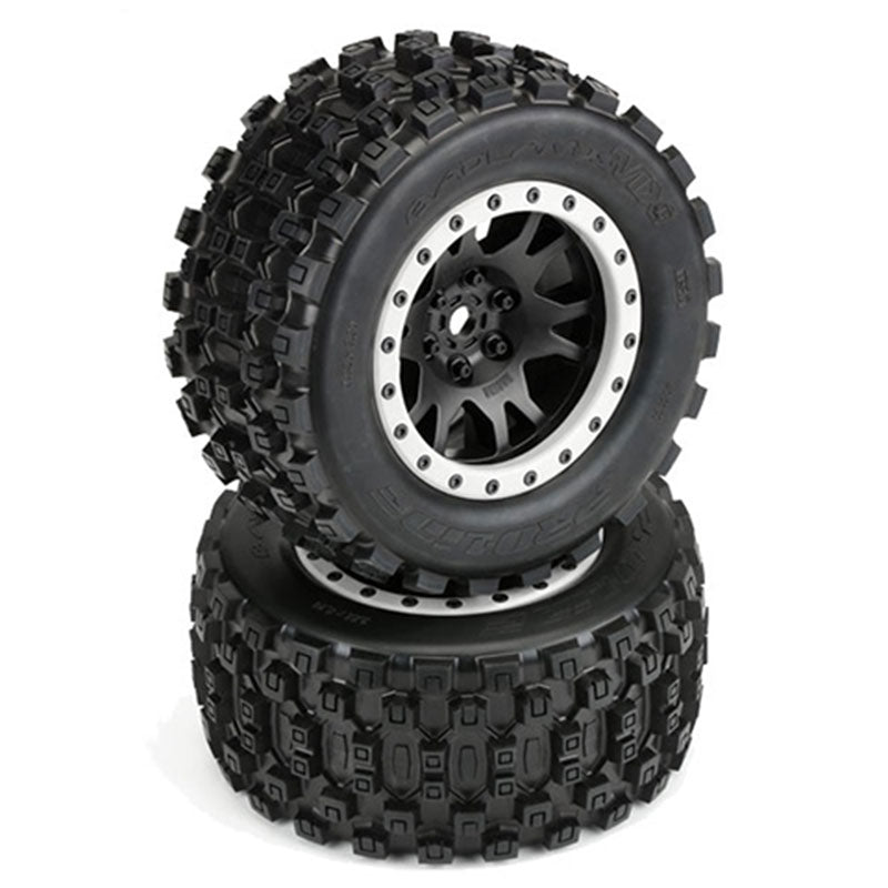 Pro-Line 1/5 Badlands MX43 Pro-Loc Front/Rear X-MAXX Mounted 24mm Black/Gry Impulse (2) (10131-13)