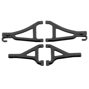 Front Upper and Lower A-Arms, Black: 1/16 E-Revo
