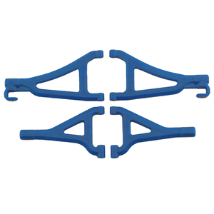 Front Upper and Lower A-Arms, Blue: 1/16 E-Revo