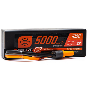 Spektrum 3 Cell 5000mAh 11.1V 100C Smart G2 Hard Case LiPo: IC5 (SPMX53S100H5)