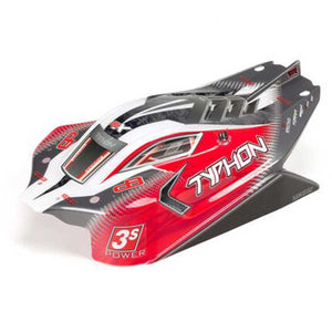 ARRMA 1/8 Painted and Trimmed Body with Decals, Red: Typhon 4x4 BLX (ARA402274)