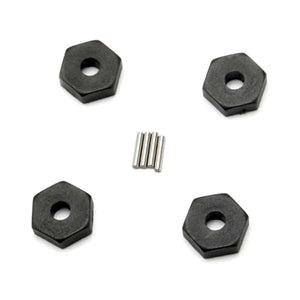 Traxxas Wheel Hubs, Hex (4)/ Axle Pins (1.5x8mm) (4) (7154)
