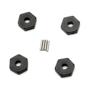 Wheel Hubs, Hex (4)/ Axle Pins (1.5x8mm) (4): 7154