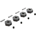 Wheel Hex Metal 12mm (4): ARAC9473
