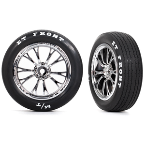Traxxas Tires & Wheels, Front, Assembled, Weld Wheels Chrome (9474R)