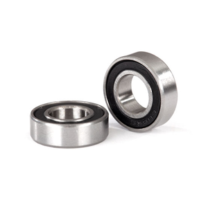 Traxxas Ball Bearings, Black Rubber Sealed, 8x16x5mm (2) (5118A)