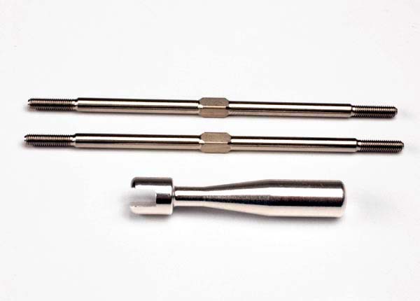 Turnbuckles, Titanium 94mm (front tie rods) (2): 2338X