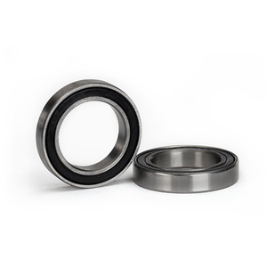 Traxxas Ball Bearing, Black Rubber Sealed (15x24x5mm) (2) (5106A)
