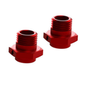 ARRMA Aluminum Wheel Hex 17mm (16.5mm Thick) – Red (2) for Kraton & Outcast (ARAC9416)
