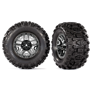 Sledgehammer Tires/ Black Chrome 2.8" Wheels: F/R