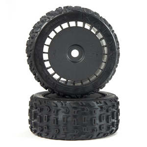 ARRMA dBoots Katar T Belted 6S Tire Set, Glued - Black (2) Front/Rear for Talion (ARA550097)
