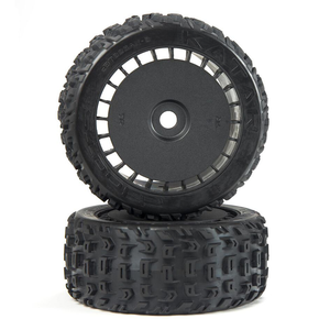 dBoots Katar T Belted 6S Tire Set Glued (Blk) (2): F/R