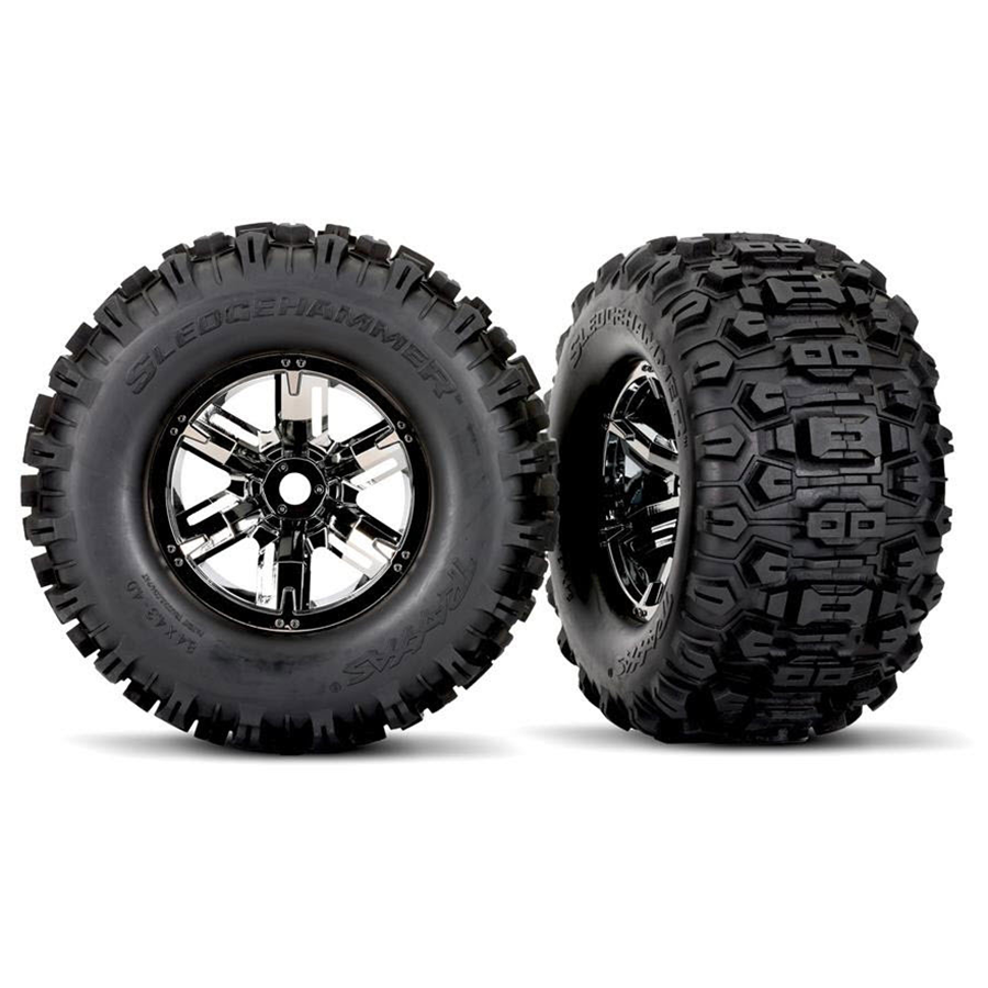Traxxas Sledgehammer, Black, T&W, Assembled (2): X-Maxx L&R (2) (7774A)