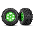Traxxas Sledgehammer, Green, T&W, Assembled (2): X-Maxx Front/Rear (7774G)