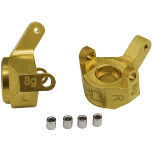 Hot Racing Brass Front Steering Knuckle, Axial SCX24 (HRASXTF21H)