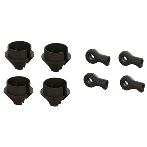 HD Shock Rod End and Spring Cup Set (2 Pairs): ARA330608
