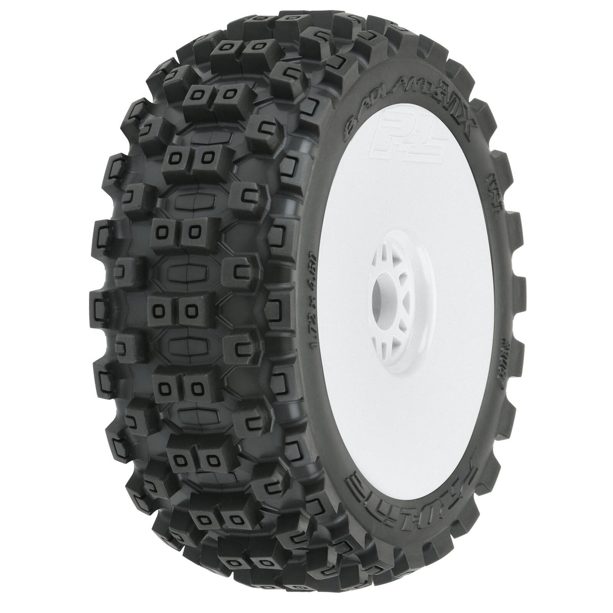 Pro-Line 1/8 Badlands MX M2 Front/Rear Buggy Tires Mounted 17mm White (2) (9067-31)