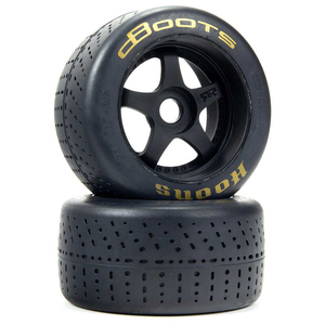 ARRMA dBoots Hoons 53/107 2.9 Pre-Mounted Belted Tires, Gold, 17mm Hex, 5-Spoke (2) (ARA550085)
