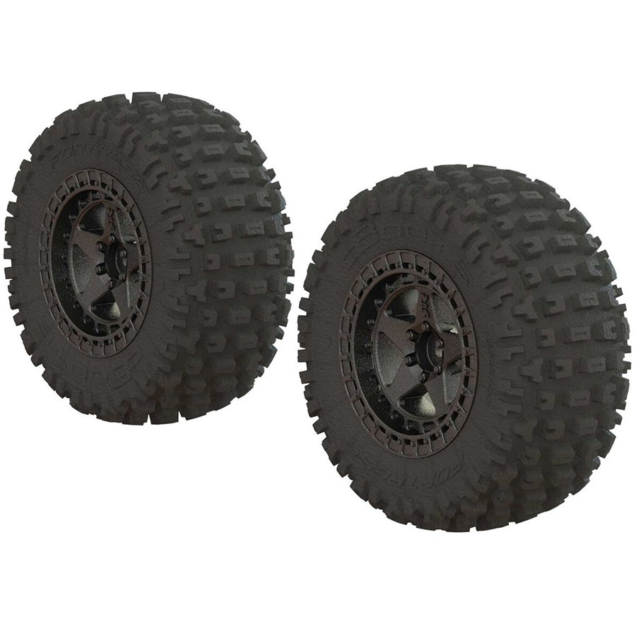 dBoots 'Fortress SC' Tire Set Glued Gun Metal (2): F/R: ARA550087
