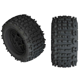 dBoots Backflip LP 4S Tire 3.8 Glued Black (2): F/R