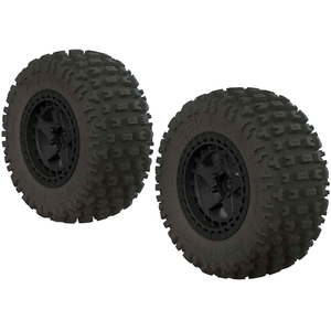 Fortress SC Tire Set Glued Black (2): F/R