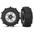 Traxxas Tires & Wheels SCT SS STN CHRM/PDL TSM: 4WD Front/Rear, 2WD Rear (5891)