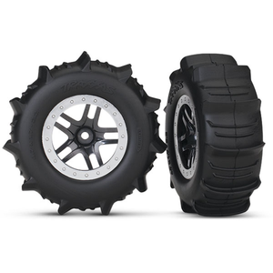 Traxxas Tires & Wheels SCT SS STN CHRM/PDL TSM: 4WD Front/Rear, 2WD Rear (5891)