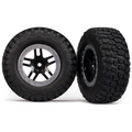 Traxxas Tires & Wheels SS BLK STN, CHRM/BFG MT: 4WD Front/Rear, 2WD Rear (5883)