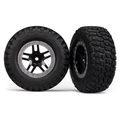 Traxxas Tires & Wheels SS BLK, STN CHRM/BFG MT: Front (5885)