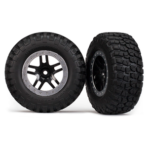 Traxxas Tires & Wheels SS BLK, STN CHRM/BFG MT: Front (5885)