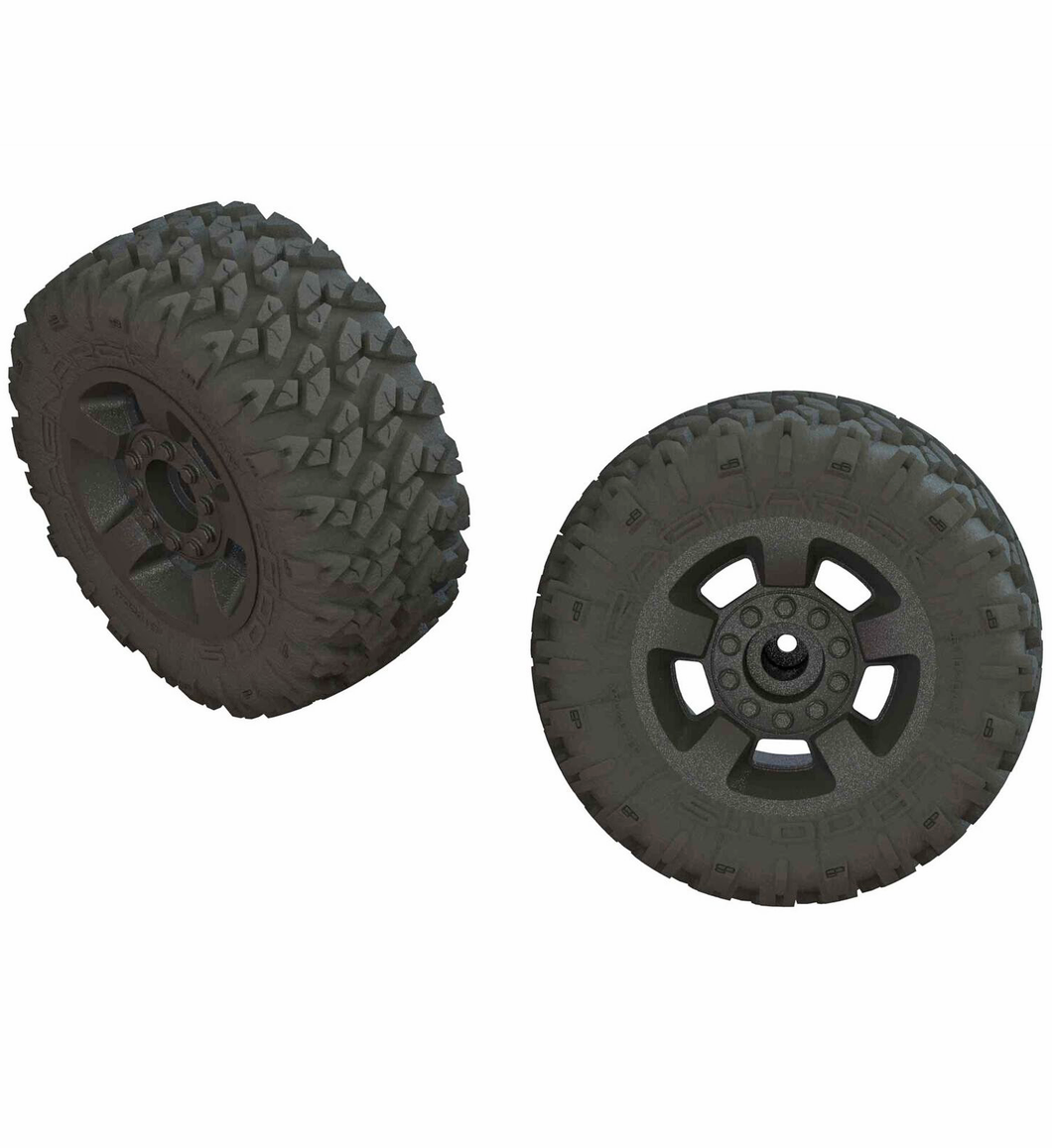 dBoots 'Ragnarok Mt' Tire Set Glued Black (2): F/R