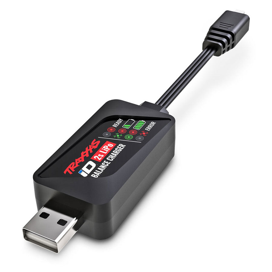 Traxxas Charger, iD Balance, USB, 2-cell 7.4 volt LiPo (9767)