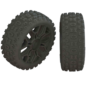 ARRMA Dboots '2HO' Tire Set, Glued - Gun Metal (2), Front/Rear for Typhon (ARA550088)