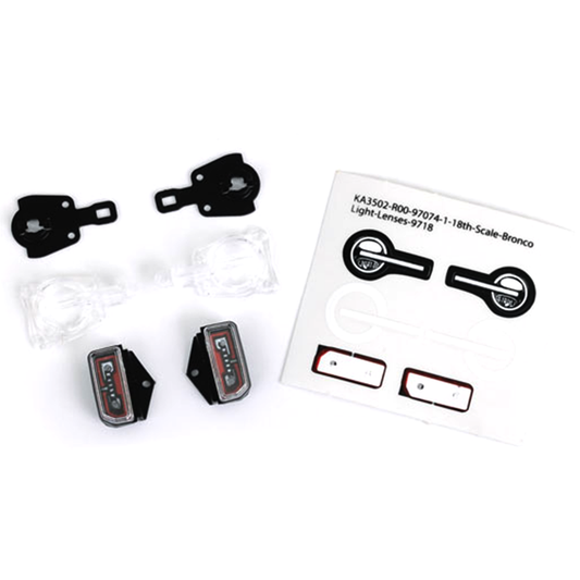 LED Lenses, Body, F&R Complete, (fits #9711 Body): 9718