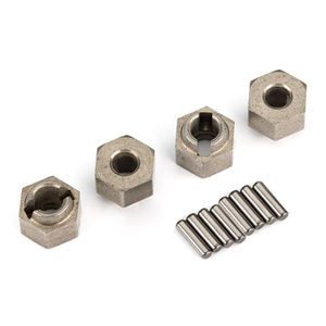 Traxxas Wheel Hubs, 7mm Hex (Steel) (4)/ Axle Pins (8) (9750A)
