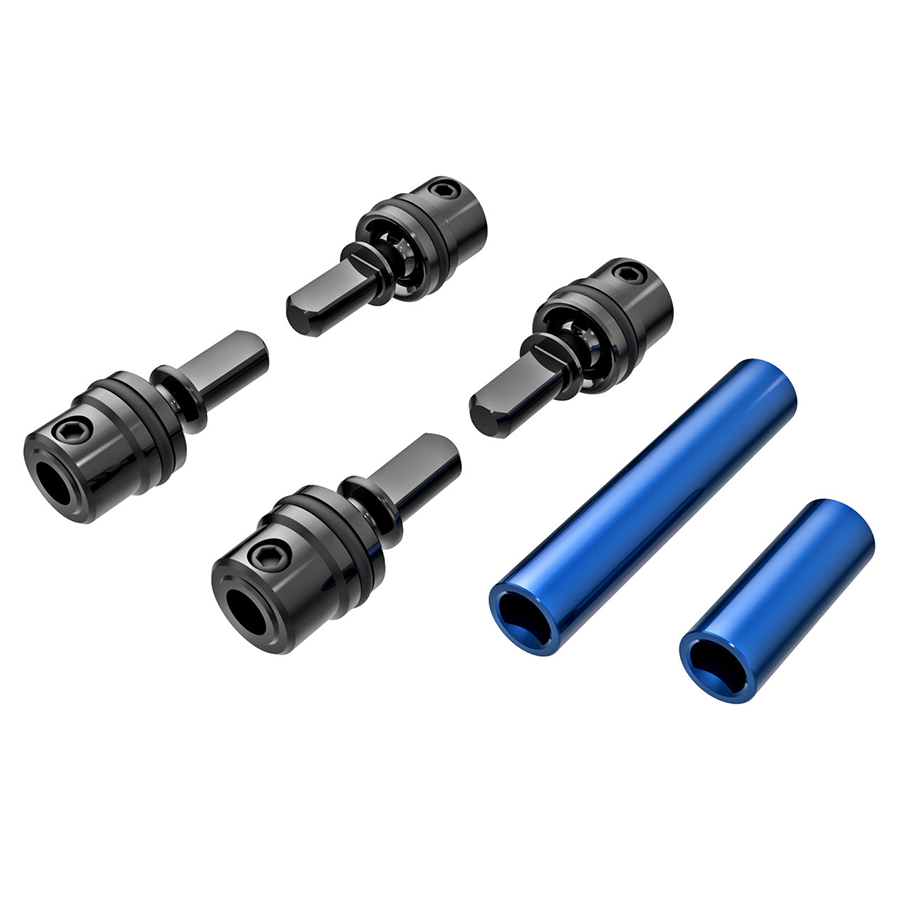 Diveshafts, Center, Male (Steel) (4)/ Female, Blue (4): 9751-Blue
