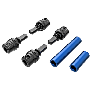 Traxxas Diveshafts, Center, Male (Steel) (4)/ Female, Blue (4) (9751-Blue)