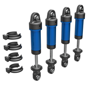 Traxxas Shocks, GTM, Blue, Assembled with o Springs (4) (9764-Blue)