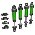 Shocks, GTM, Green, Assembled w/o Springs (4): 9764-Grn