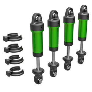Traxxas Shocks, GTM, Green, Assembled with o Springs (4) (9764-Grn)