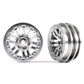 Traxxas Wheels, 1.0", Satin Chrome (2) (9768-Satin)