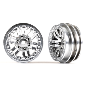 Traxxas Wheels, 1.0", Satin Chrome (2) (9768-Satin)