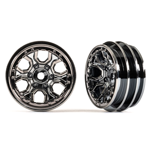 Traxxas Wheels, 1.0", Black Chrome (2) (9770-BlkCr)