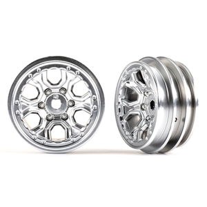 Traxxas Wheels, 1.0", Satin Chrome (2) (9770-Satin)